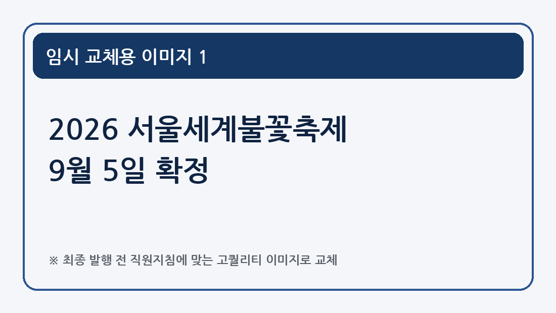 2026 서울세계불꽃축제 종료｜9월 4~5일 일정·관람 안내 기록