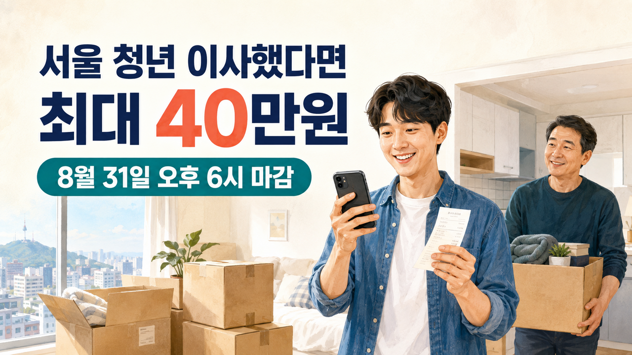 서울 청년 이사비 최대 40만원｜2026년 하반기 접수 종료·선정 일정