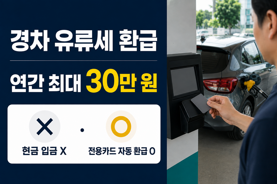 주유비 30만 원 현금 지급과 전용카드 유류세 환급 차이