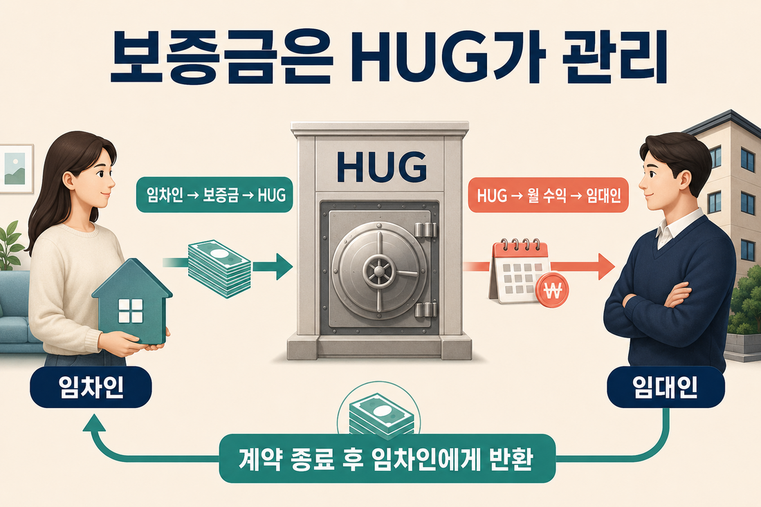 임차인 HUG 임대인 전월세 안심신탁 3자 계약 구조