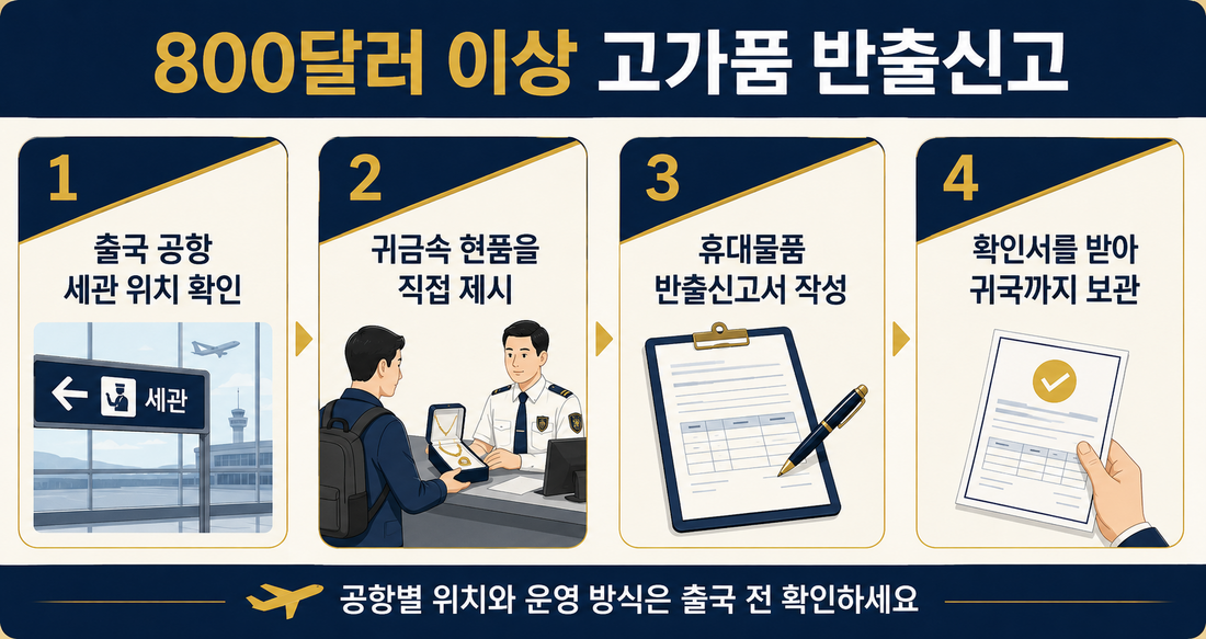 공항 세관 휴대물품 반출신고 절차