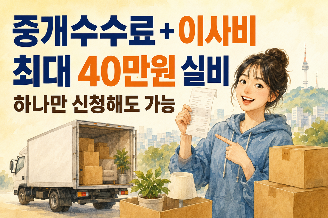 부동산 중개수수료와 이사비 최대 40만원 실비 지원
