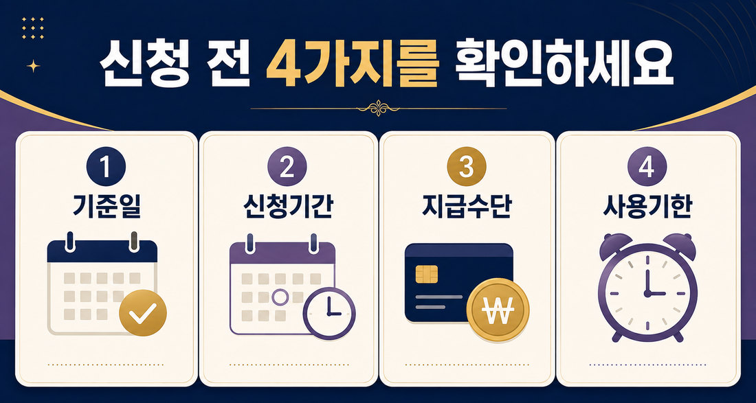민생지원금 신청 전 기준일 신청기간 지급수단 사용기한 체크리스트
