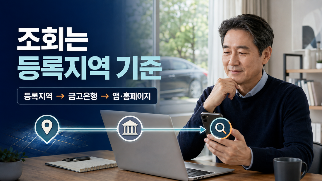 자동차 등록지역 금고은행 앱과 홈페이지에서 지역개발채권 공채 조회