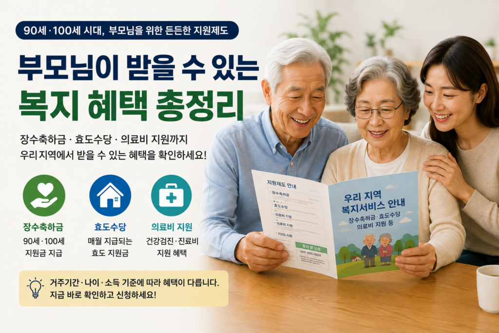 부모님 90세·100세 장수축하금 확인 안내