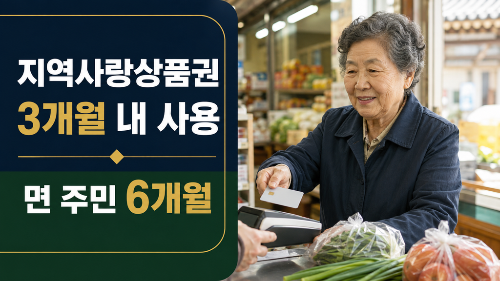 농어촌 기본소득 지역사랑상품권 지급과 사용기한 안내