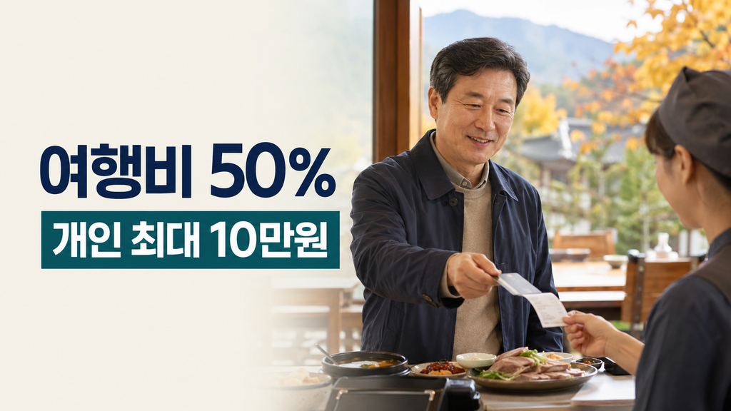 대한민국 반값여행 일반 여행객 경비 50퍼센트 환급 기준 안내