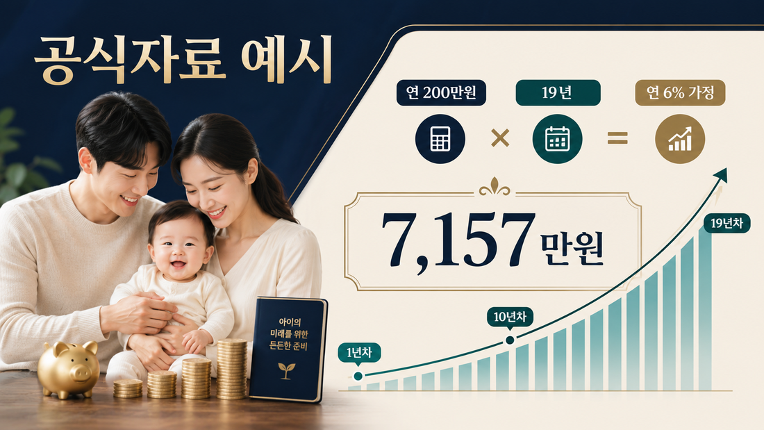 연 200만원 19년 연 6% 가정 시 7157만원 공식자료 예시