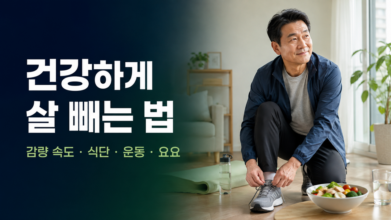 건강하게 살 빼는 법 총정리｜감량 속도·식단·운동·요요까지