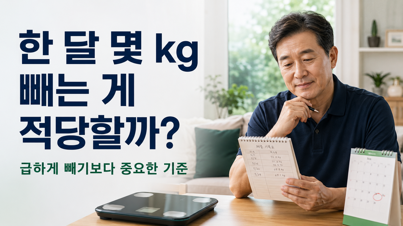 한 달 몇 kg 감량이 적당할까?｜급하게 빼기보다 중요한 기준