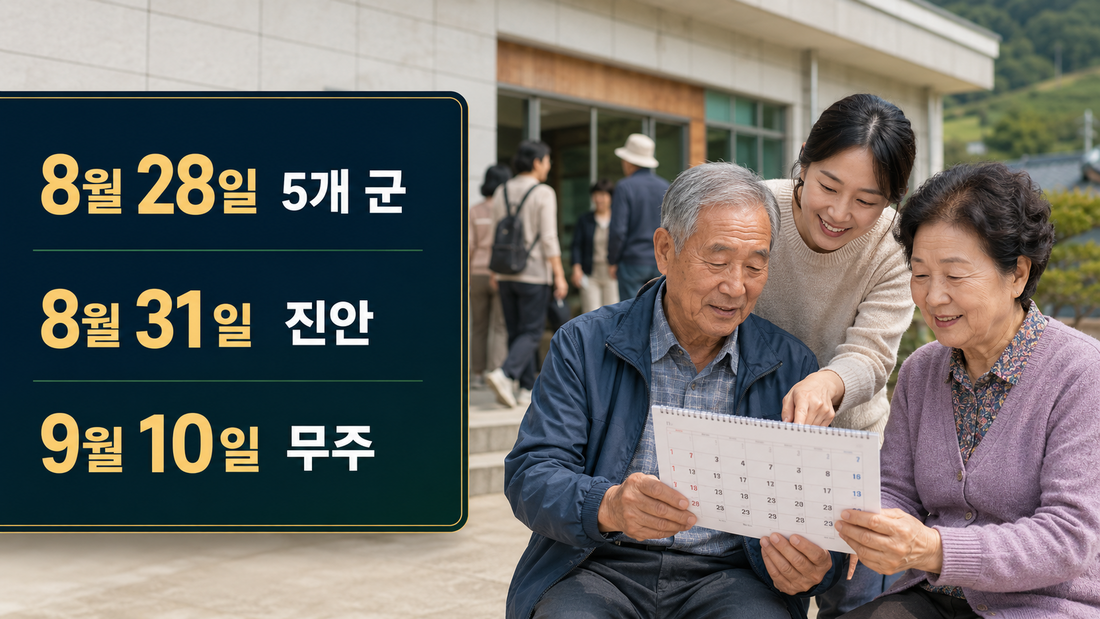 농어촌 기본소득 7개 군 첫 지급일 8월 28일 8월 31일 9월 10일