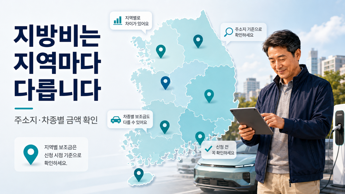 전기차 지방보조금 주소지와 차종별 차이