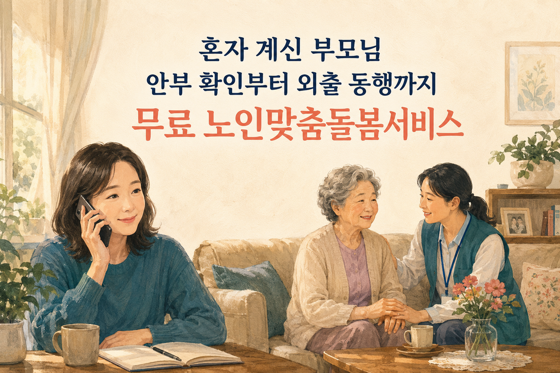 혼자 계신 부모님께 전화만 드리셨나요? 안부 확인부터 외출 동행까지 무료 지원