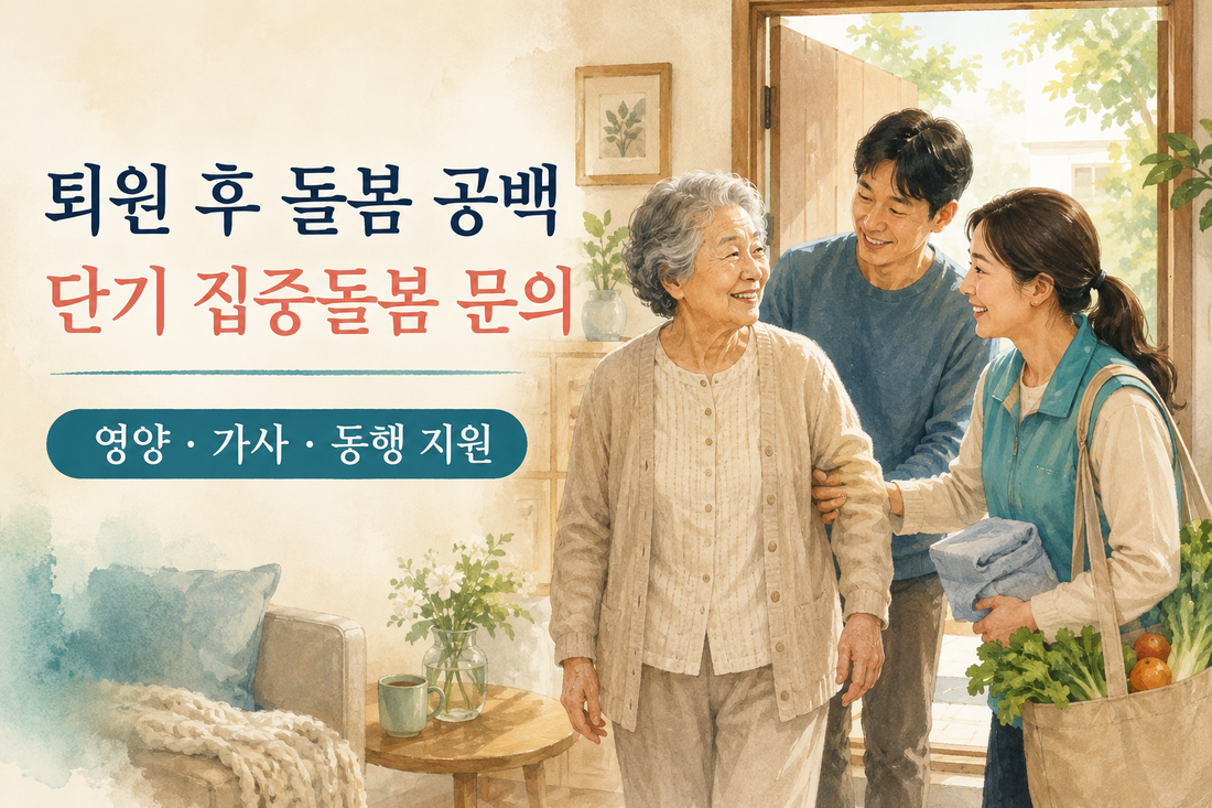 퇴원 노인 단기집중 돌봄 영양 가사 동행 지원