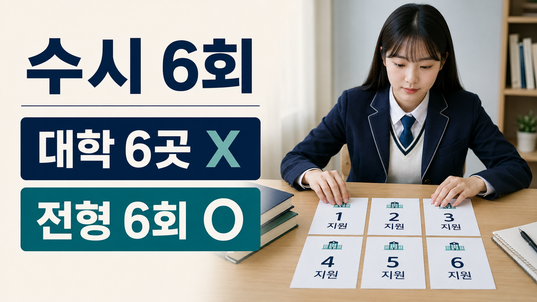 수시 지원은 대학 6곳이 아니라 전형 기준 최대 6회