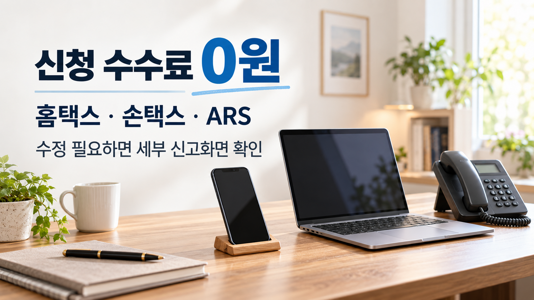 국세청 환급금 수수료 0원 홈택스 손택스 ARS 신고