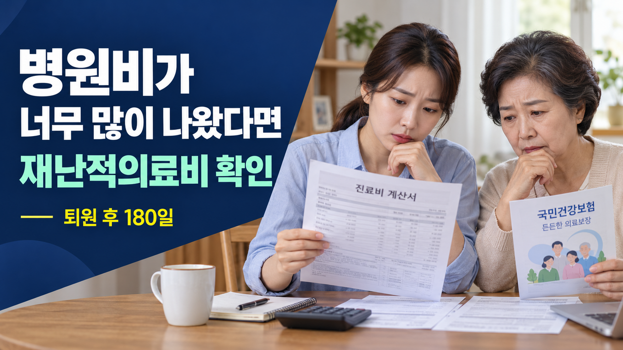 재난적의료비 신청과 퇴원 후 180일 안내