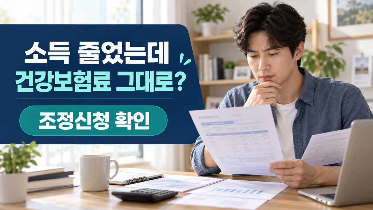 소득이 줄었는데 건강보험료가 그대로일 때 조정신청 확인