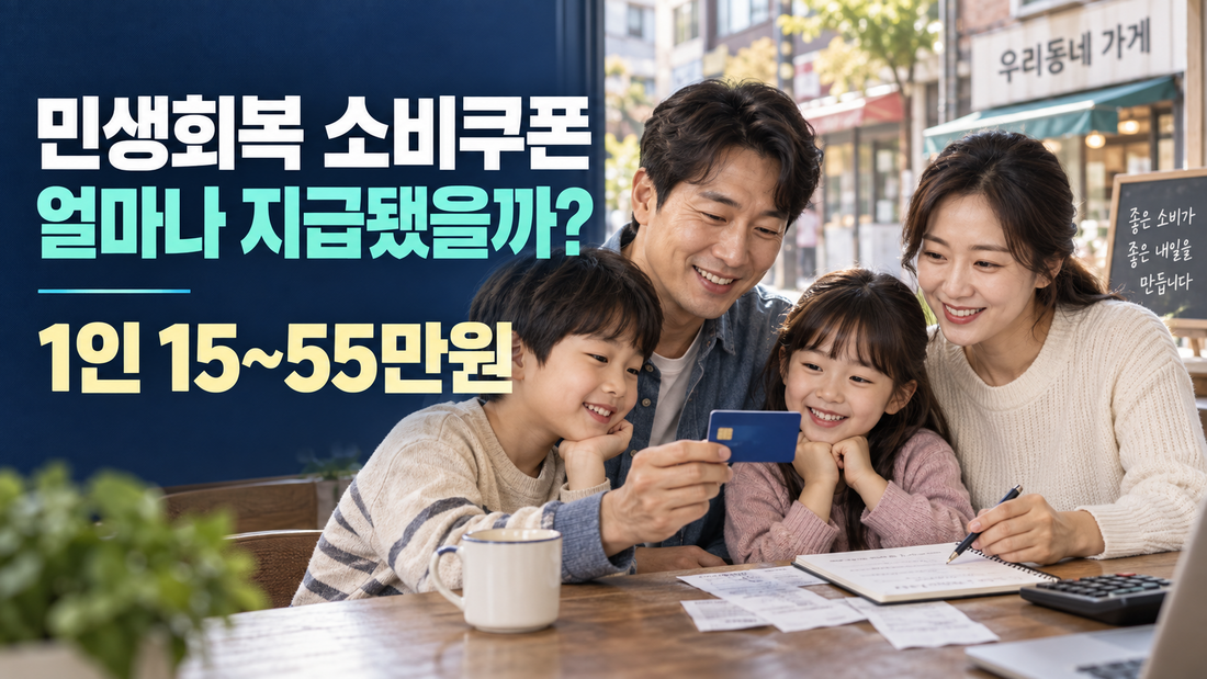 민생회복 소비쿠폰｜1인 15~55만원 지급 후 소상공인 매출은 얼마나 늘었나?